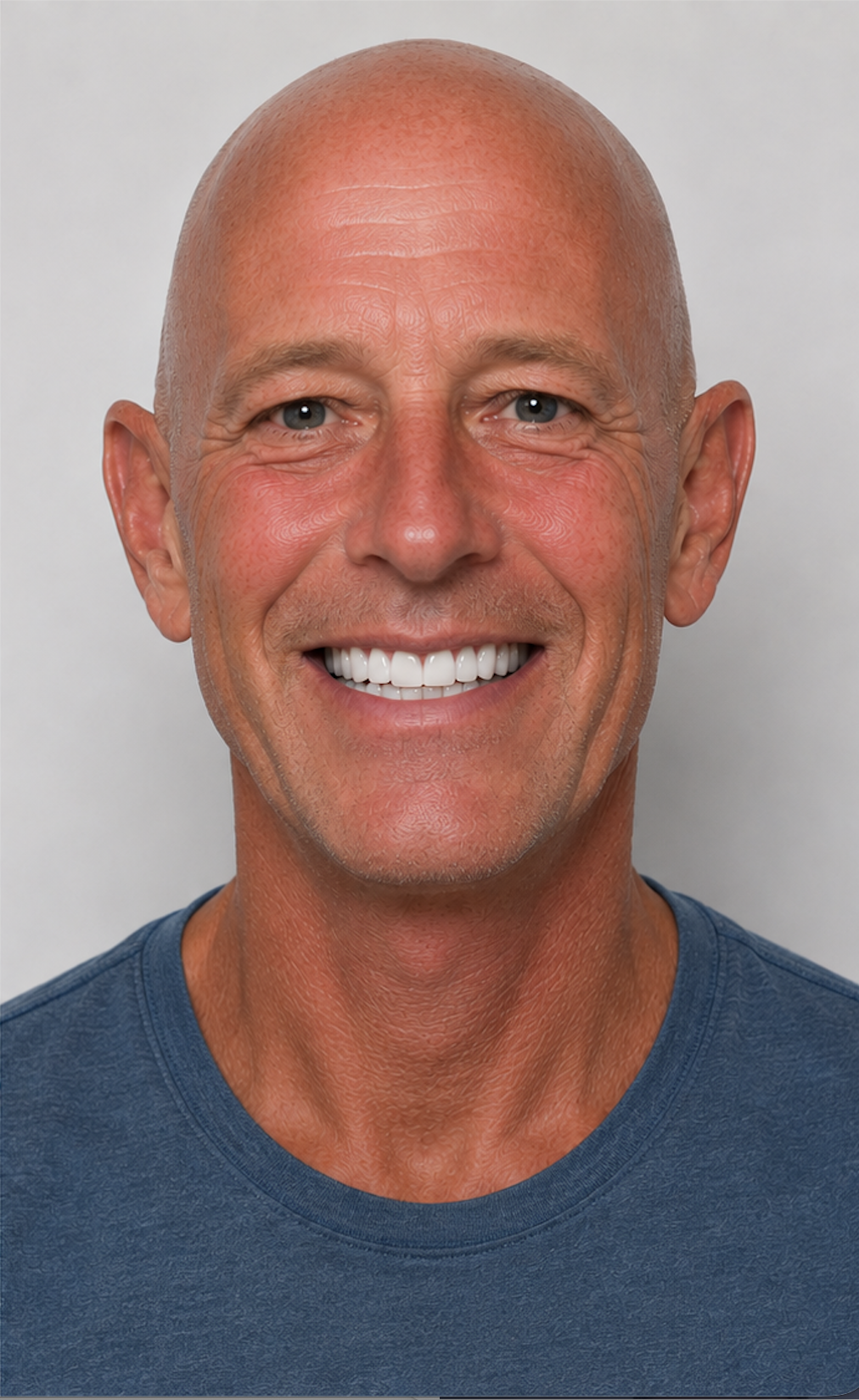Dental implant patient before and after treatment